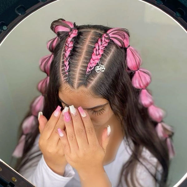 Pink hair texture 7