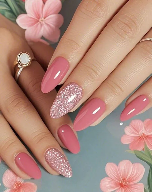 Pink nail model 15