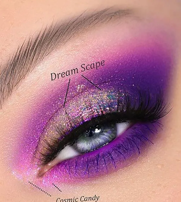 33 مدل سایه چشم بنفش که هر نگاهی رو خاص میکنه! 17 Purple eyeshadow 15