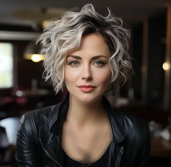 Short hairstyles for curly hair 17