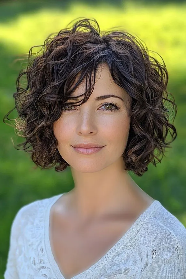 Short hairstyles for curly hair 18