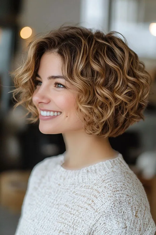 Short hairstyles for curly hair 25