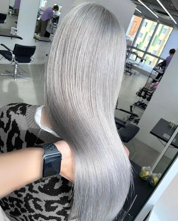 30 مدل رنگ موی نقره ای؛ مثل ماه بدرخش 🌕💇♀️ 22 Silver hair color 21
