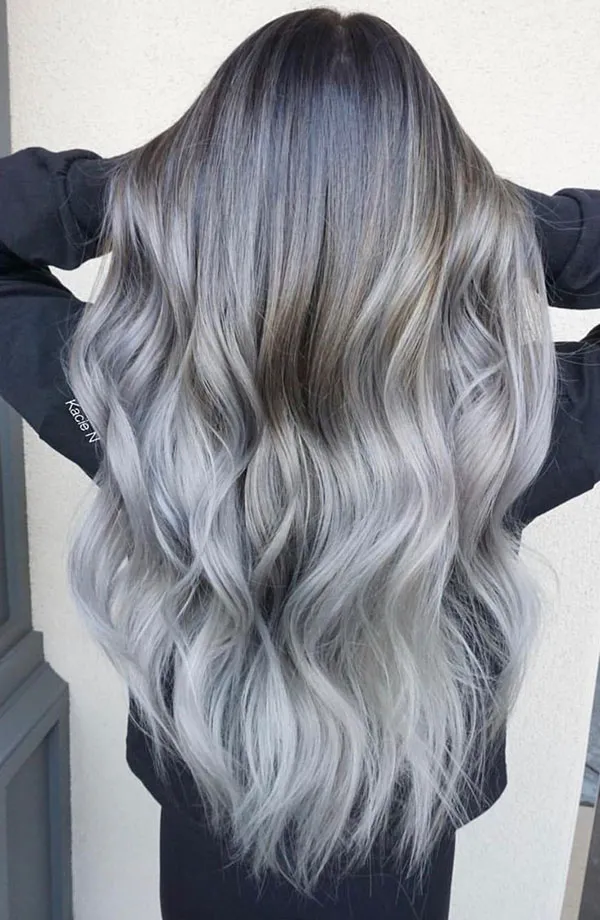 30 مدل رنگ موی نقره ای؛ مثل ماه بدرخش 🌕💇♀️ 25 Silver hair color 22