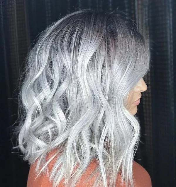 30 مدل رنگ موی نقره ای؛ مثل ماه بدرخش 🌕💇♀️ 6 Silver hair color 4