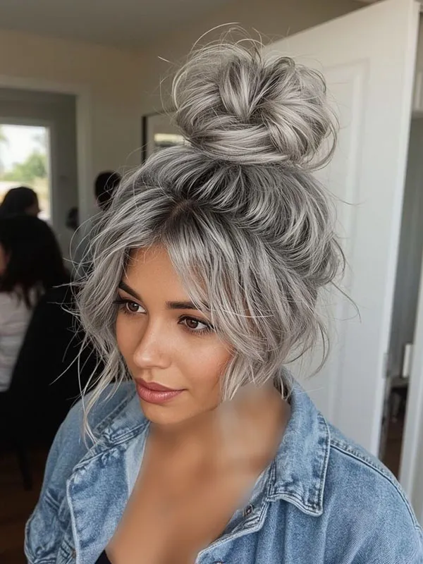 30 مدل رنگ موی نقره ای؛ مثل ماه بدرخش 🌕💇♀️ 9 Silver hair color 5