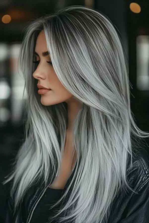 30 مدل رنگ موی نقره ای؛ مثل ماه بدرخش 🌕💇♀️ 8 Silver hair color 6