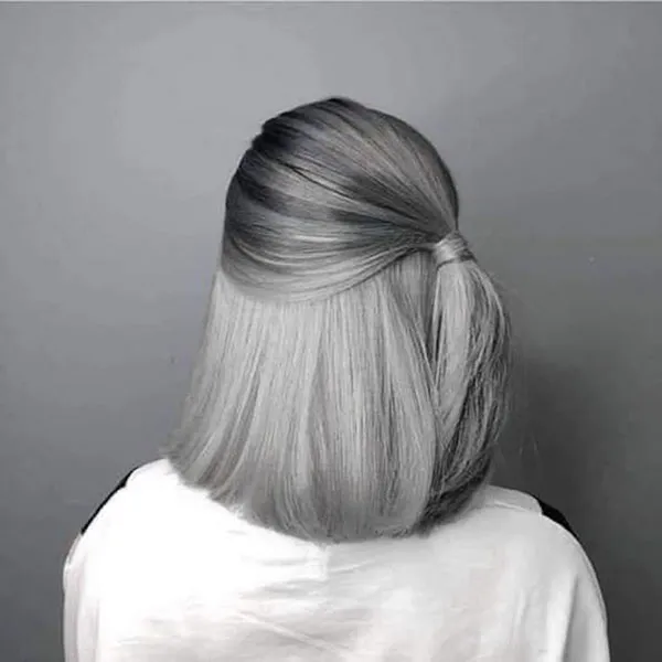 30 مدل رنگ موی نقره ای؛ مثل ماه بدرخش 🌕💇♀️ 12 Silver hair color 9
