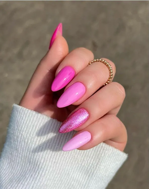 37 مدل طرح ناخن صورتی ساده؛ ظرافت دخترونه در اوج سادگی 🌸 5 Simple pink nail design 1