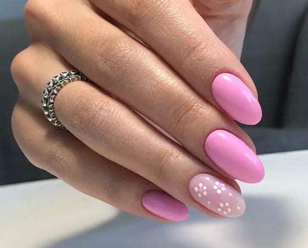37 مدل طرح ناخن صورتی ساده؛ ظرافت دخترونه در اوج سادگی 🌸 14 Simple pink nail design 11