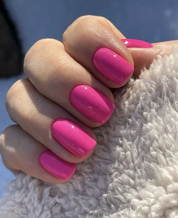 37 مدل طرح ناخن صورتی ساده؛ ظرافت دخترونه در اوج سادگی 🌸 15 Simple pink nail design 12
