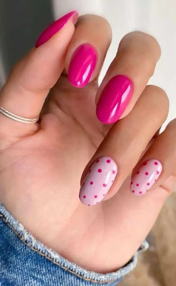 37 مدل طرح ناخن صورتی ساده؛ ظرافت دخترونه در اوج سادگی 🌸 18 Simple pink nail design 16