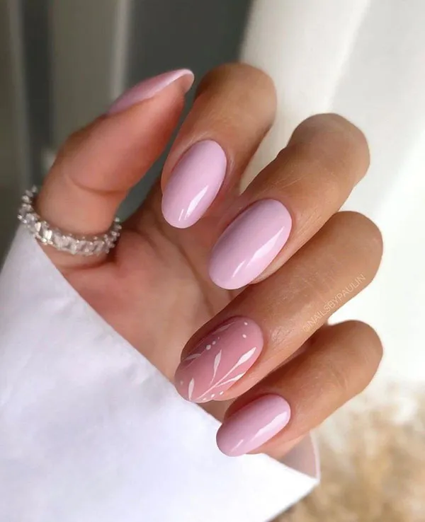 37 مدل طرح ناخن صورتی ساده؛ ظرافت دخترونه در اوج سادگی 🌸 20 Simple pink nail design 17
