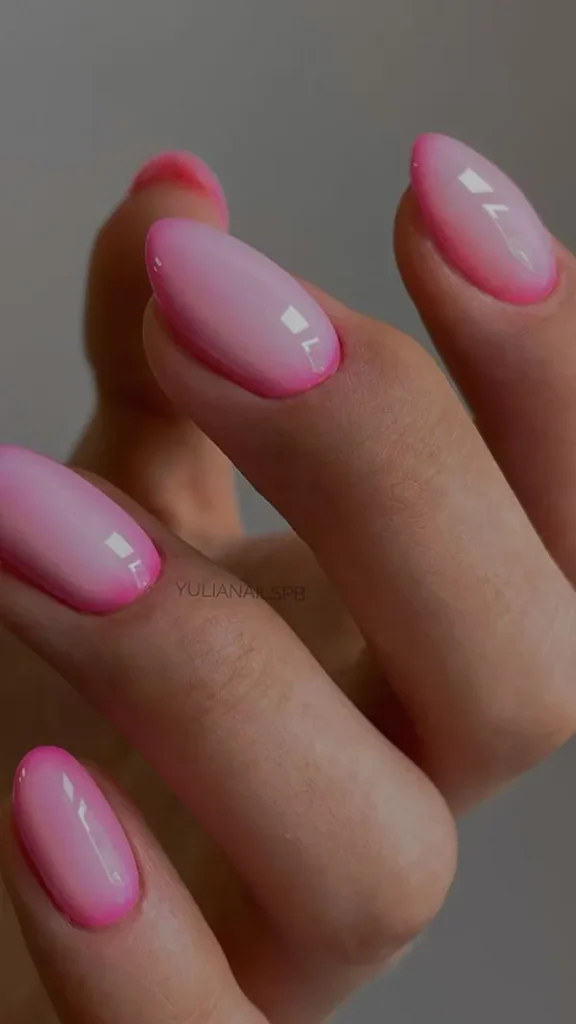 37 مدل طرح ناخن صورتی ساده؛ ظرافت دخترونه در اوج سادگی 🌸 4 Simple pink nail design 2