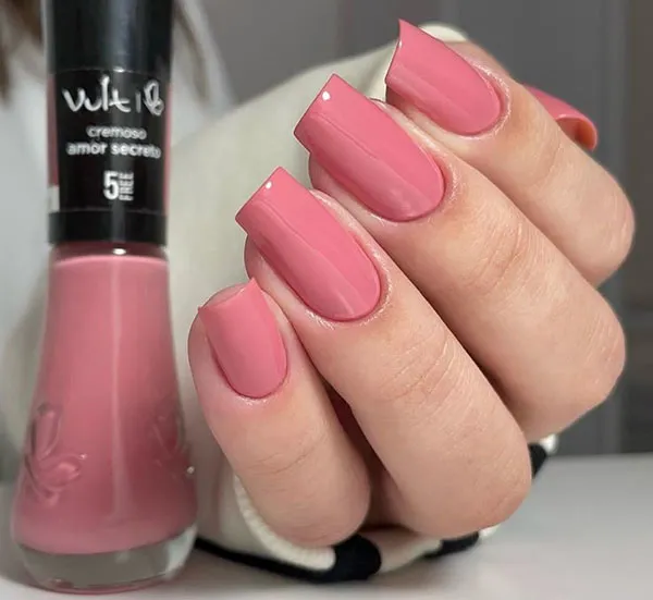 37 مدل طرح ناخن صورتی ساده؛ ظرافت دخترونه در اوج سادگی 🌸 24 Simple pink nail design 22