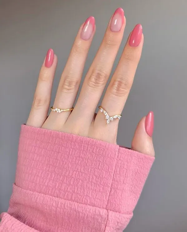 37 مدل طرح ناخن صورتی ساده؛ ظرافت دخترونه در اوج سادگی 🌸 26 Simple pink nail design 25