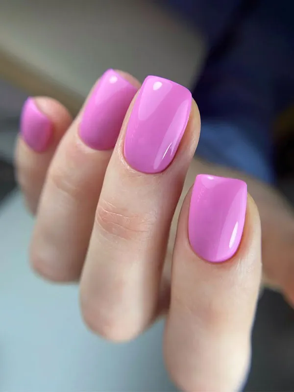 37 مدل طرح ناخن صورتی ساده؛ ظرافت دخترونه در اوج سادگی 🌸 28 Simple pink nail design 26