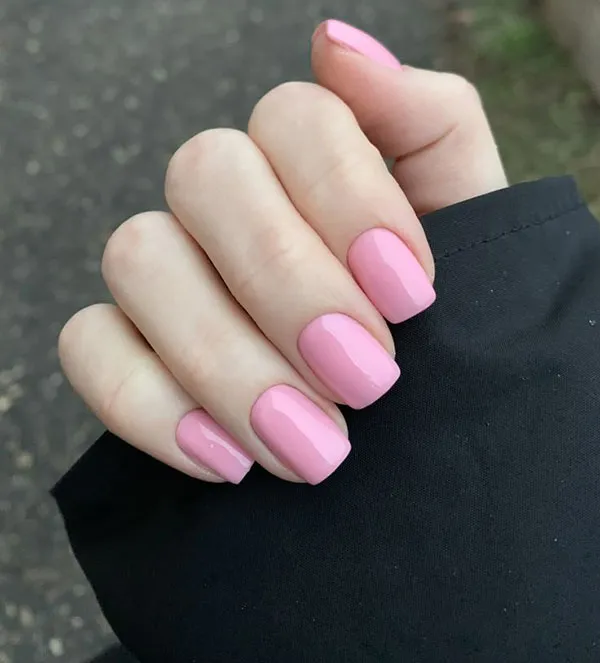 37 مدل طرح ناخن صورتی ساده؛ ظرافت دخترونه در اوج سادگی 🌸 33 Simple pink nail design 31