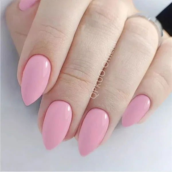 37 مدل طرح ناخن صورتی ساده؛ ظرافت دخترونه در اوج سادگی 🌸 9 Simple pink nail design 6