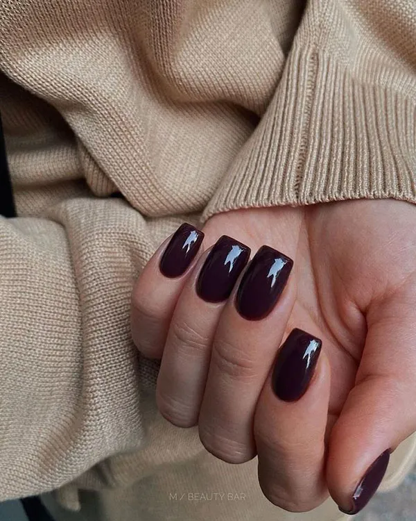 Simple square nail design 15