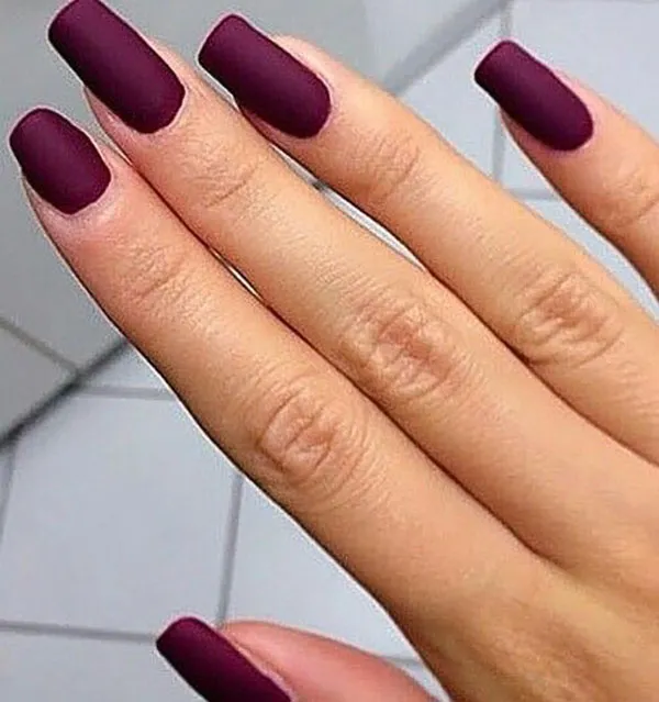 Simple square nail design 26