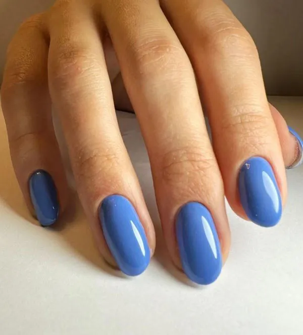 37 مدل ناخن ابی اسمانی زیبا؛ لمس آرامش روی نوک انگشتها 💙 26 Sky blue nail design 23