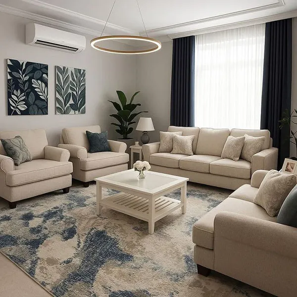 33 ایده چیدمان مبل راحتی؛ چطور خونت دنج و شیک تر بشه؟ 23 Sofa arrangement 21