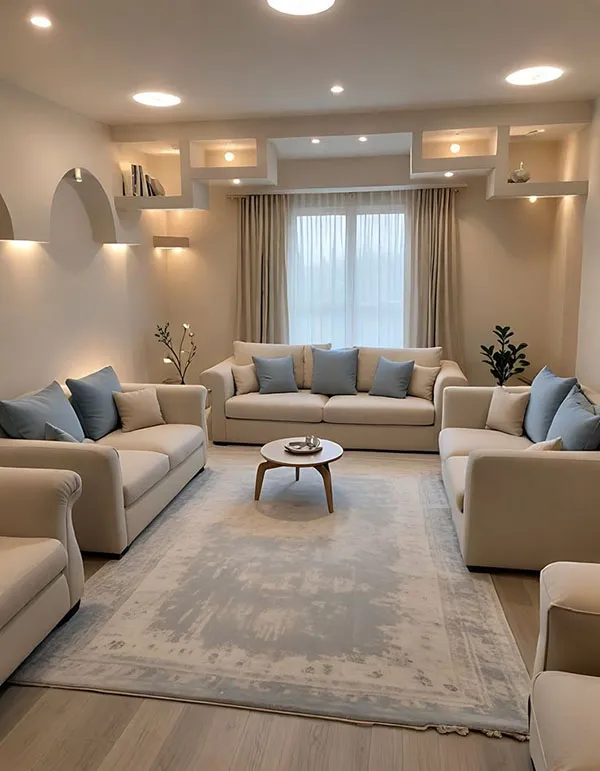 33 ایده چیدمان مبل راحتی؛ چطور خونت دنج و شیک تر بشه؟ 11 Sofa arrangement 8
