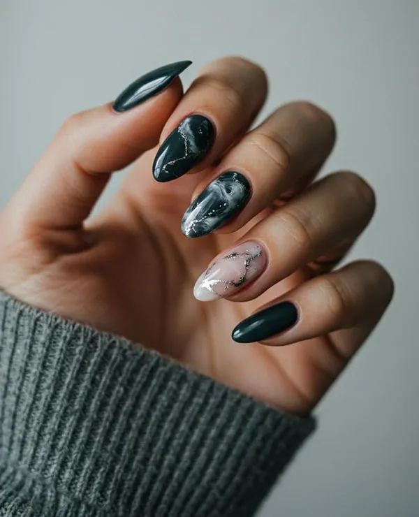 Stylish girly nail design 22