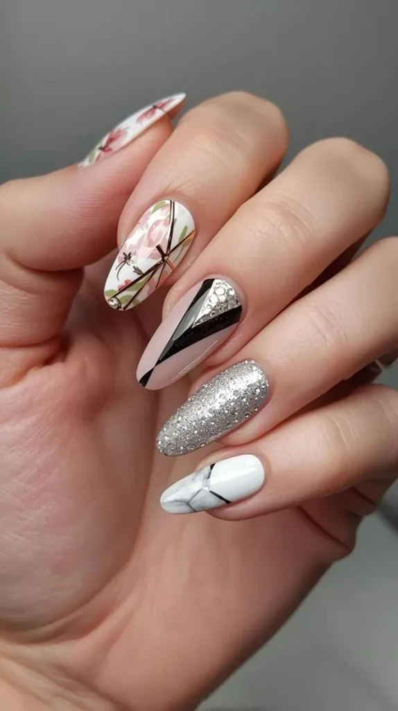 Stylish girly nail design 3