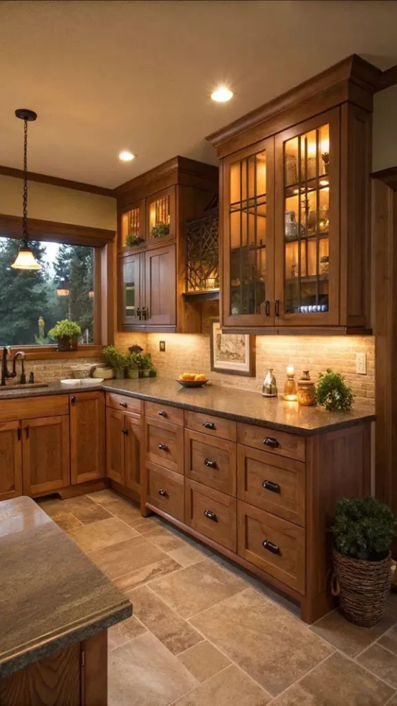 Wooden kitchen decoration 26