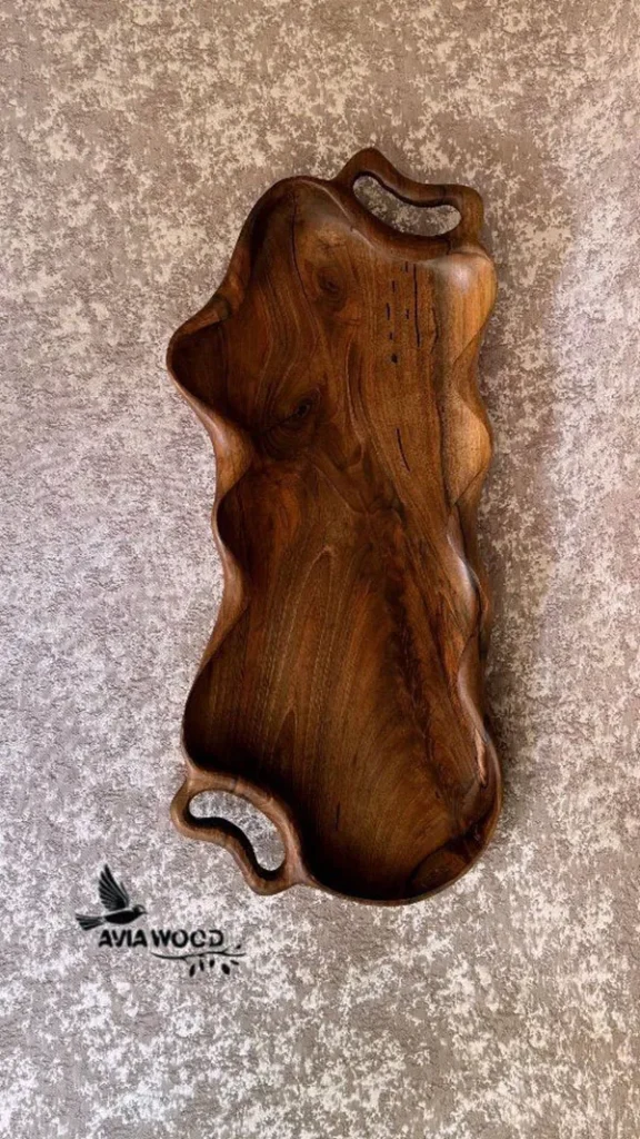 34 مدل سینی های چوبی برای کافیبار، میز صبحانه و دکور خانه ☕ 16 Wooden tray model 17