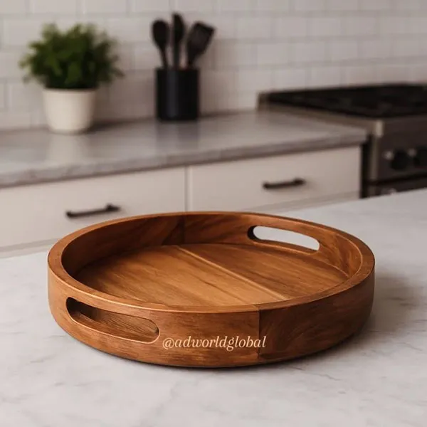 34 مدل سینی های چوبی برای کافیبار، میز صبحانه و دکور خانه ☕ 32 Wooden tray model 31