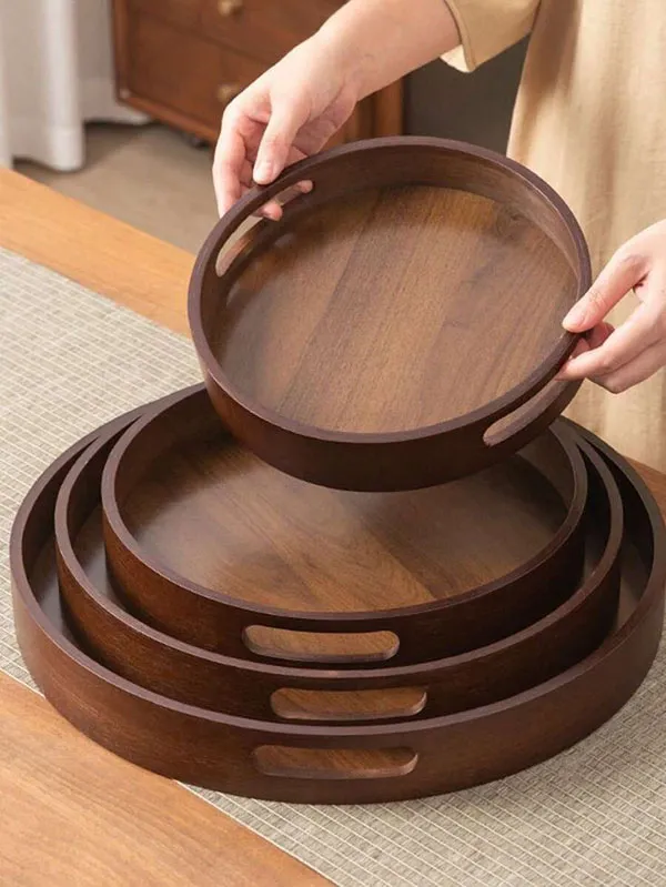 34 مدل سینی های چوبی برای کافیبار، میز صبحانه و دکور خانه ☕ 8 Wooden tray model 9