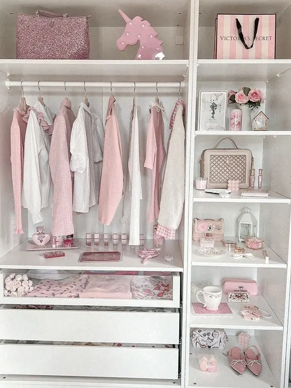 زیباترین کمد لباس دخترانه 2025؛ اتاقت یه کمد خوشاستایل میخواد 👗✨ 30 beautiful girls wardrobe diakoland photo 23