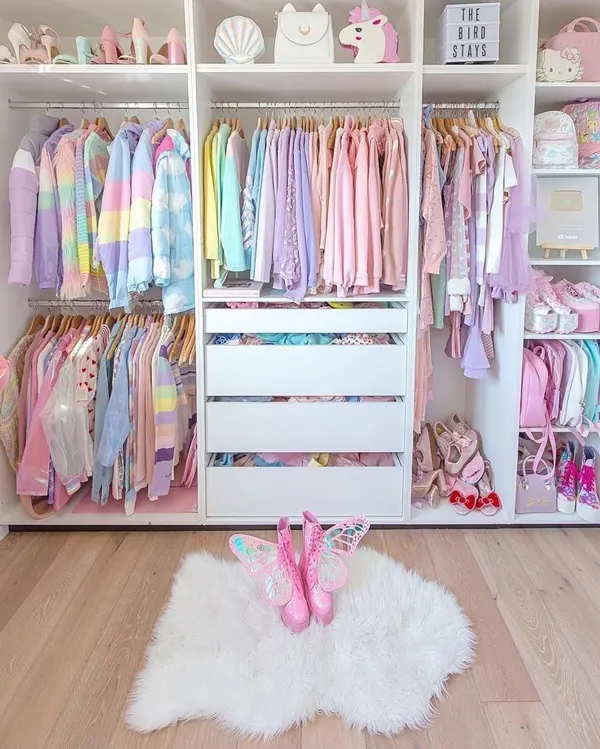 زیباترین کمد لباس دخترانه 2025؛ اتاقت یه کمد خوشاستایل میخواد 👗✨ 7 beautiful girls wardrobe diakoland photo 5