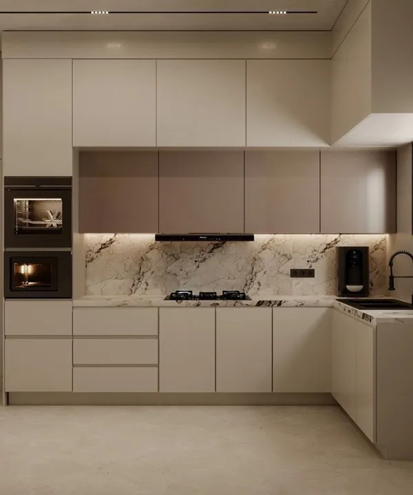 35 مدل کابینت بژ شیک؛ از طراحی ایتالیایی تا دکور ایرانی؛ بژ تو هر سبک میدرخشه! 37 beige kitchen cabinet diakoland photo 30
