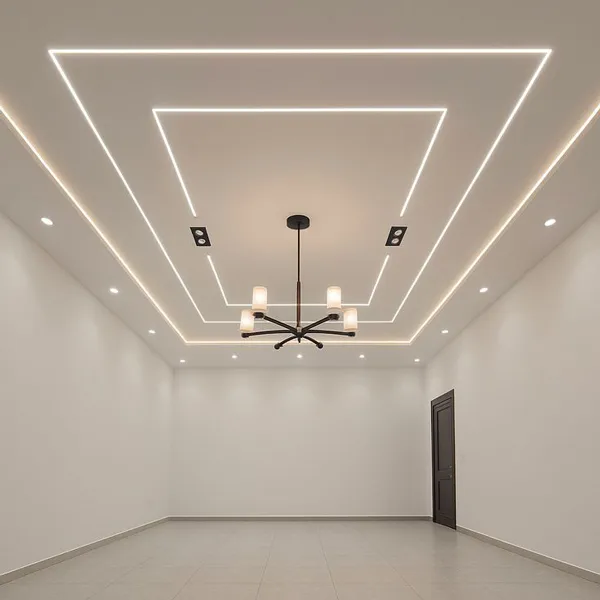 35 طرح لاین نوری سقف؛ ترندی مدرن برای دکوراسیون! 4 line lighting ceiling diakoland photo 1