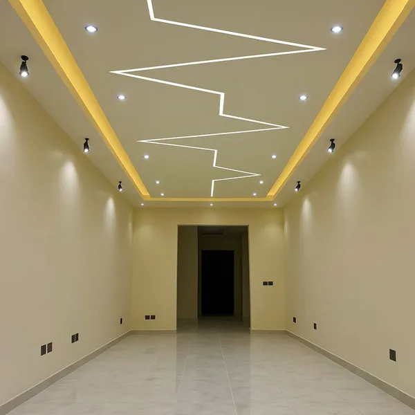 35 طرح لاین نوری سقف؛ ترندی مدرن برای دکوراسیون! 14 line lighting ceiling diakoland photo 10