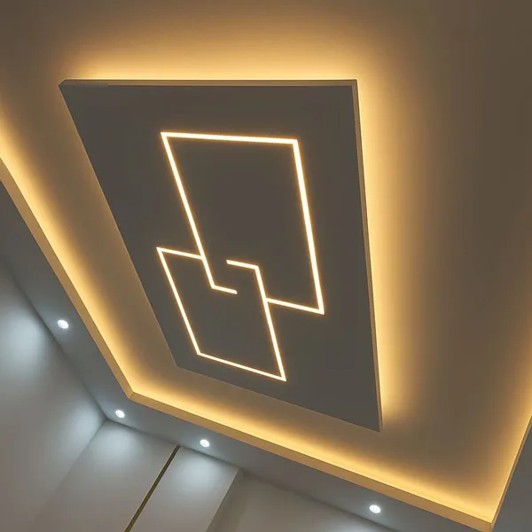35 طرح لاین نوری سقف؛ ترندی مدرن برای دکوراسیون! 17 line lighting ceiling diakoland photo 15