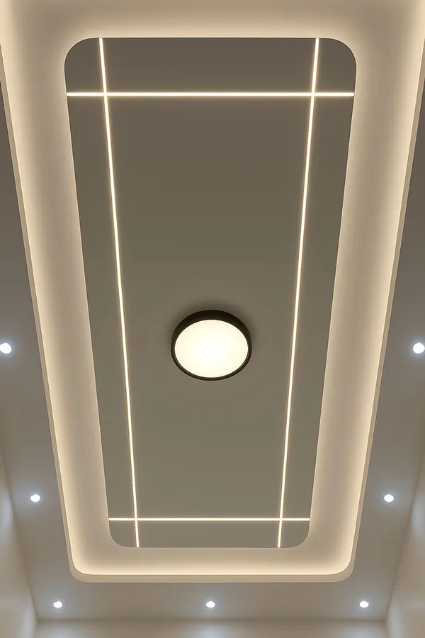 35 طرح لاین نوری سقف؛ ترندی مدرن برای دکوراسیون! 23 line lighting ceiling diakoland photo 21