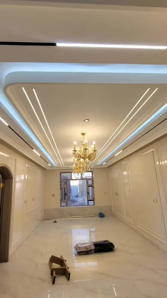 35 طرح لاین نوری سقف؛ ترندی مدرن برای دکوراسیون! 25 line lighting ceiling diakoland photo 23