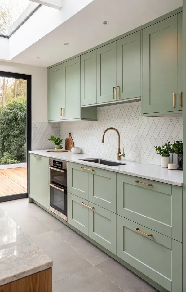 pastel green kitchen cabinets diakoland photo 1