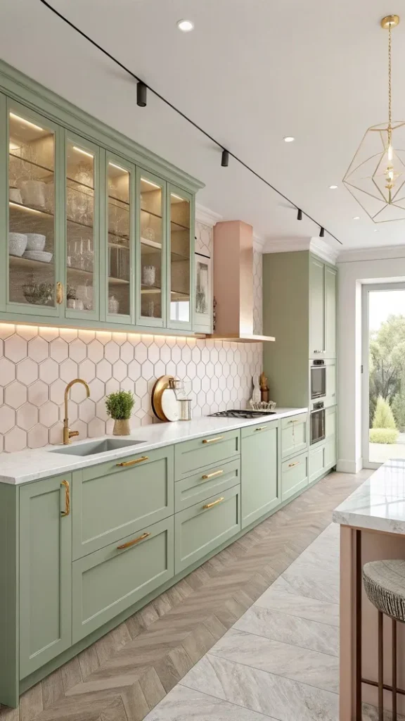 pastel green kitchen cabinets diakoland photo 14