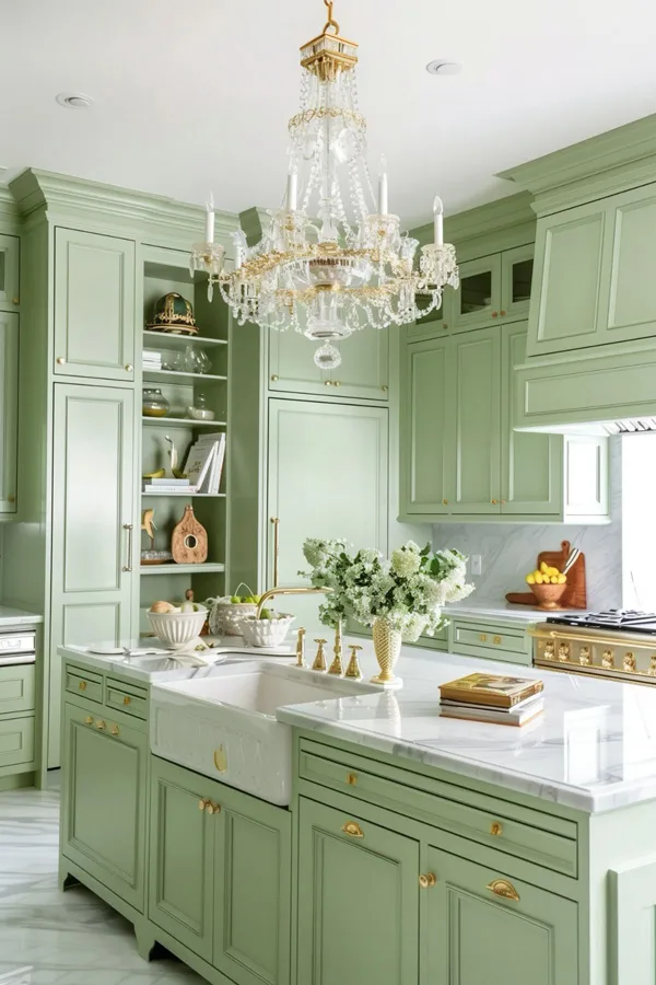 pastel green kitchen cabinets diakoland photo 17