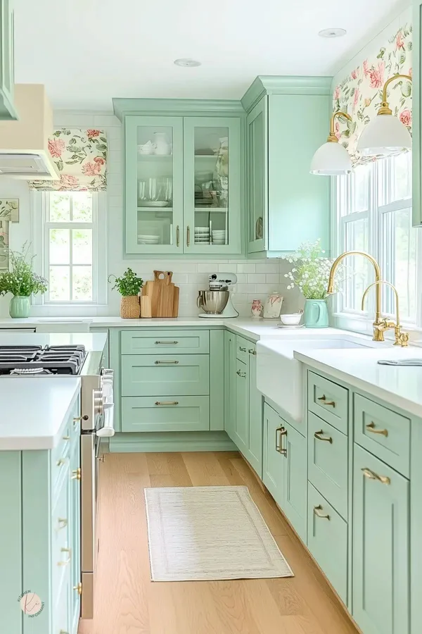pastel green kitchen cabinets diakoland photo 22