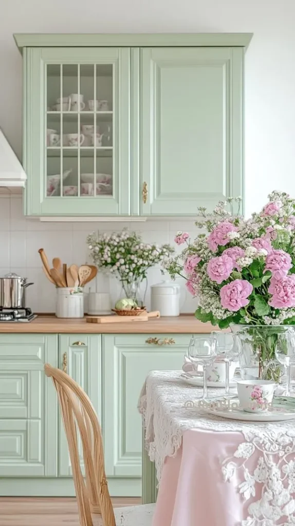 pastel green kitchen cabinets diakoland photo 23