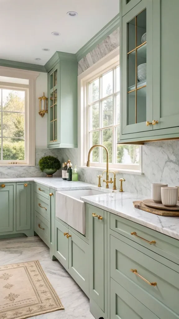 pastel green kitchen cabinets diakoland photo 35