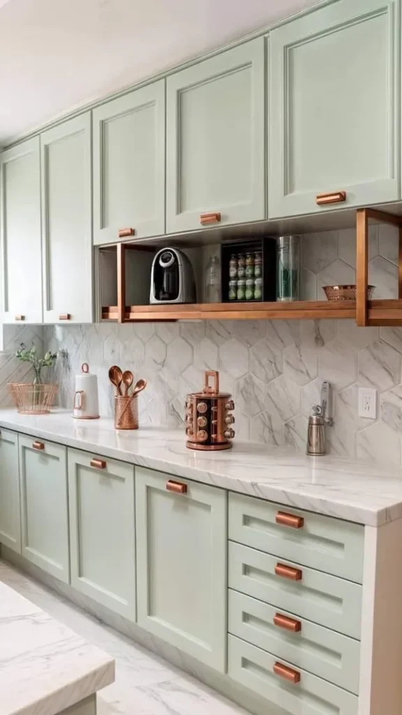 pastel green kitchen cabinets diakoland photo 6