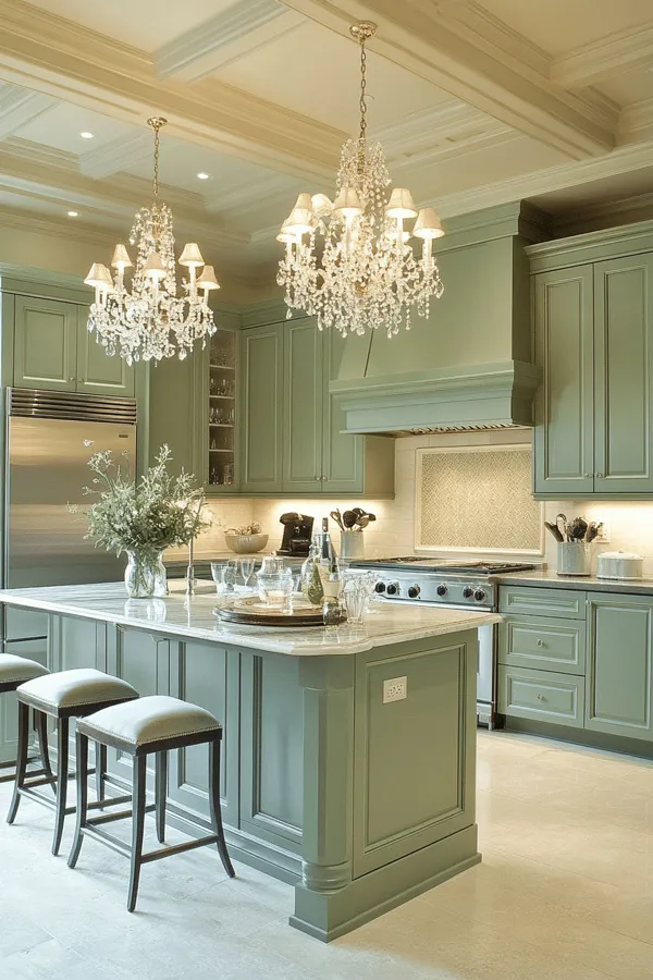 pastel green kitchen cabinets diakoland photo 7